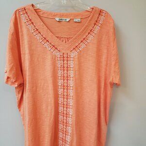 Linen Short Sleeve Top